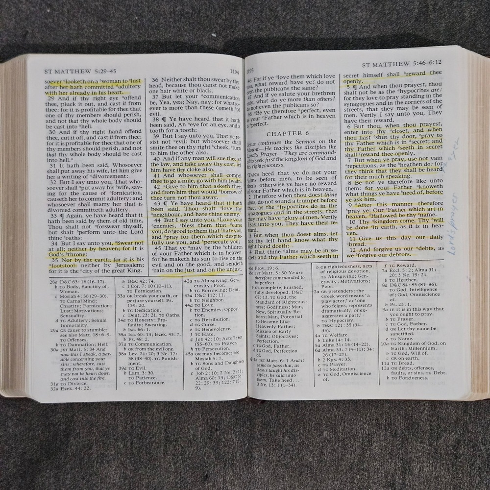 LDS Holy Bible King James Version Brown Faux Leather 1979 - Picture 8 of 10